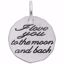 Picture of I Love You To The Moon Charm Pendant - Sterling Silver