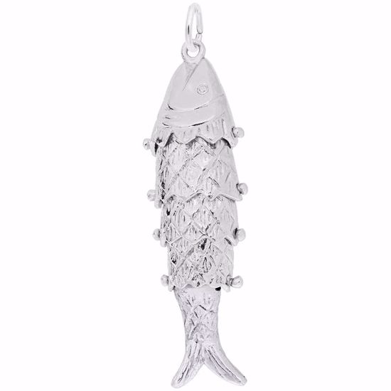 Picture of Fish Charm Pendant - Sterling Silver