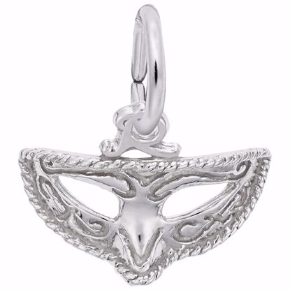 Picture of Mask, Mardi Gras Charm Pendant - Sterling Silver