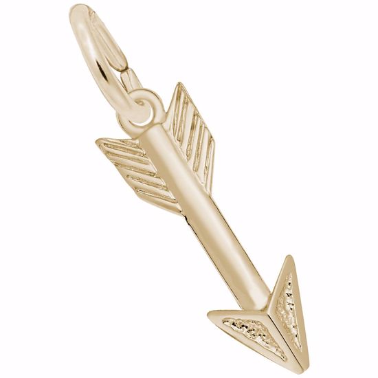 Picture of Cupid's Arrow Charm Pendant - 14K Gold