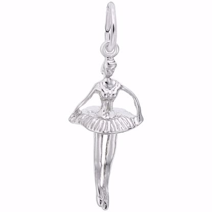 Picture of Ballet Dancer Charm Pendant - Sterling Silver