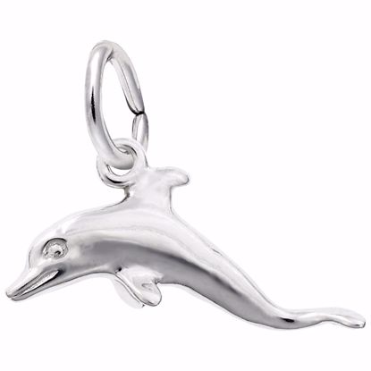 Picture of Dolphin Charm Pendant - Sterling Silver