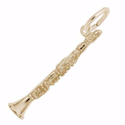 Picture of Clarinet Charm Pendant - 14K Gold