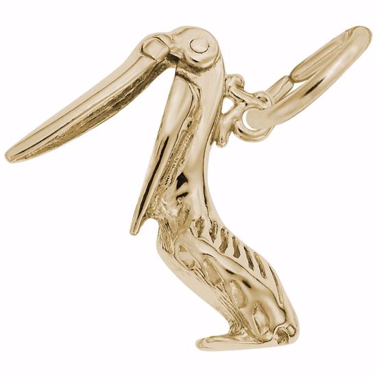 Picture of Pelican Charm Pendant - 14K Gold