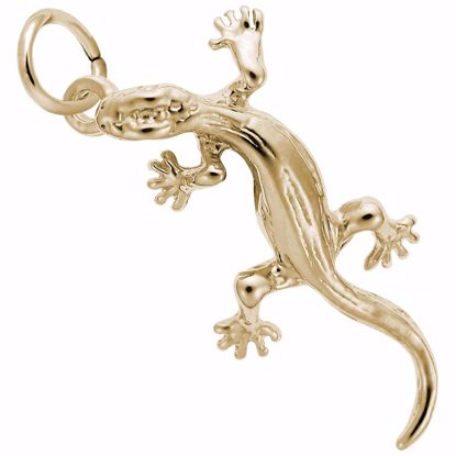 Picture of Lizard Charm Pendant - 14K Gold