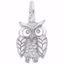 Picture of Wise Owl Charm Pendant - Sterling Silver