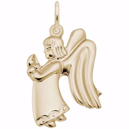 Picture of Angel Charm Pendant - 14K Gold