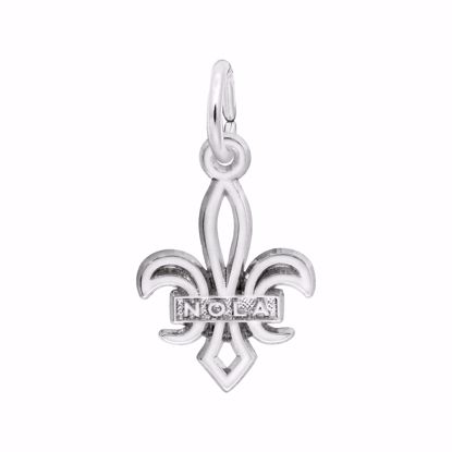 Picture of Fleur De Lis - Nola Charm Pendant - Sterling Silver