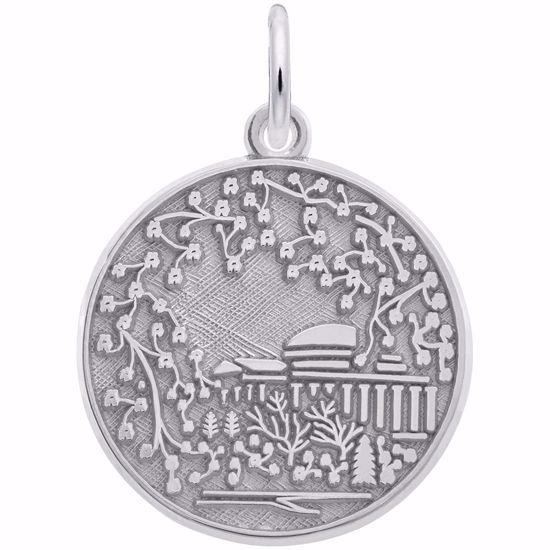 Picture of Cherry Blossom Scene Charm Pendant - Sterling Silver