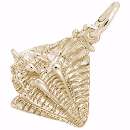 Picture of Conch Shell Charm Pendant - 14K Gold