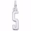Picture of Number 5 Charm Pendant - Sterling Silver