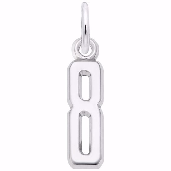 Picture of Number 8 Charm Pendant - Sterling Silver