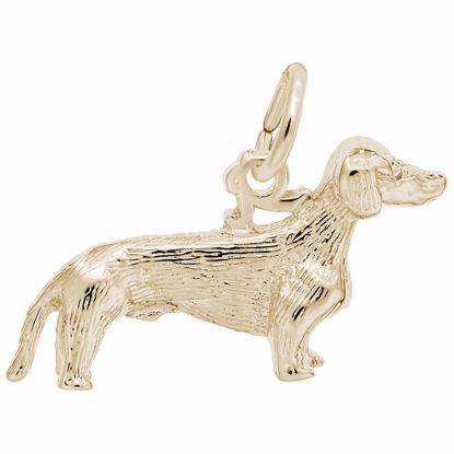 Picture of Dachshund Charm Pendant - 14K Gold