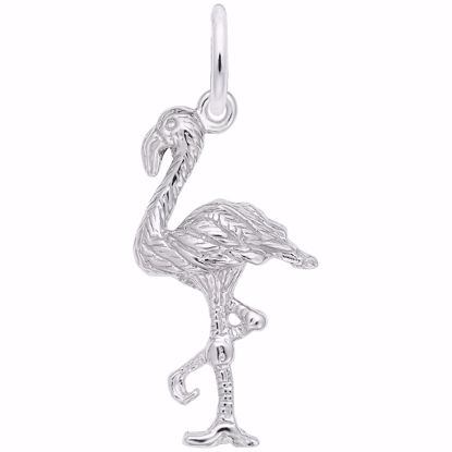 Picture of Flamingo Charm Pendant - Sterling Silver