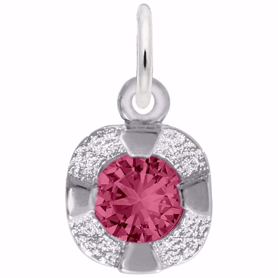 Picture of Petite Birthstone - Jan Charm Pendant - Sterling Silver