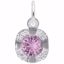 Picture of Petite Birthstone - Feb Charm Pendant - Sterling Silver