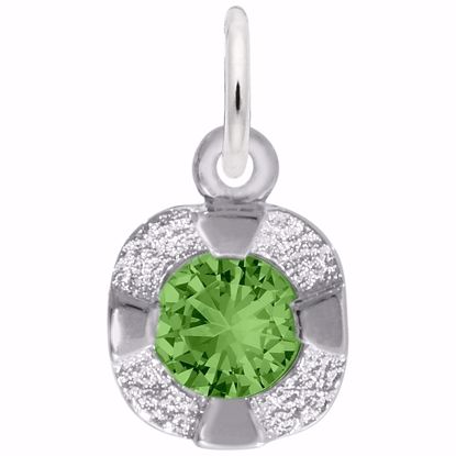 Picture of Petite Birthstone - May Charm Pendant - Sterling Silver