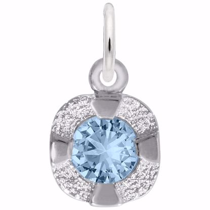 Picture of Petite Birthstone - Dec Charm Pendant - Sterling Silver