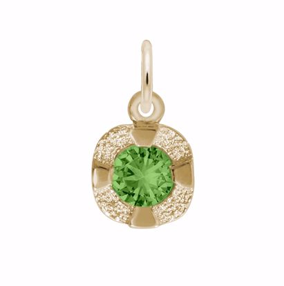 Picture of Petite Birthstone - May Charm Pendant - 14K Gold