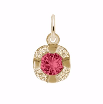 Picture of Petite Birthstone - July Charm Pendant - 14K Gold