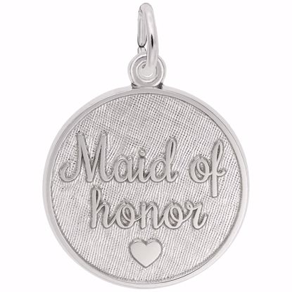 Picture of Maid Of Honor Charm Pendant - Sterling Silver