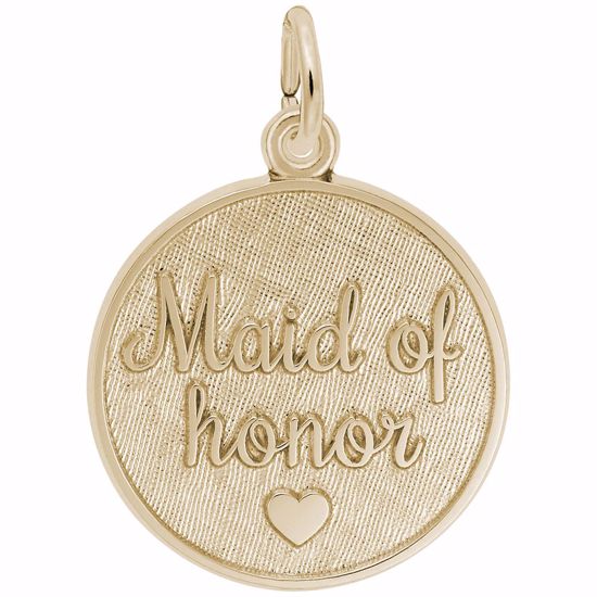 Picture of Maid Of Honor Charm Pendant - 14K Gold