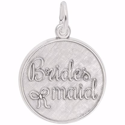 Picture of Bridesmaid Charm Pendant - Sterling Silver