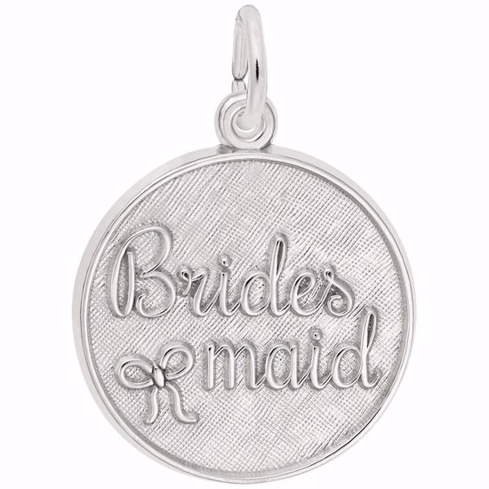 Picture of Bridesmaid Charm Pendant - Sterling Silver