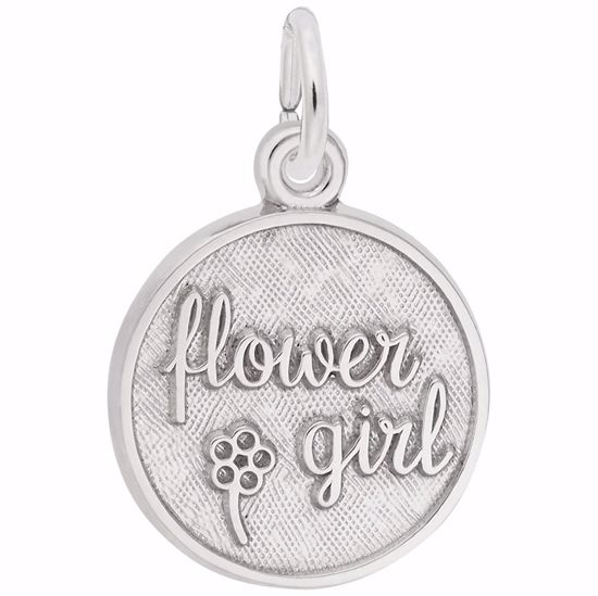 Picture of Flower Girl Charm Pendant - Sterling Silver