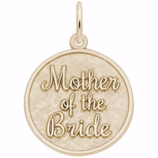 Picture of Mother Of The Bride Charm Pendant - 14K Gold