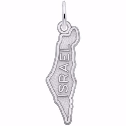 Picture of Israel Map Charm Pendant - Sterling Silver