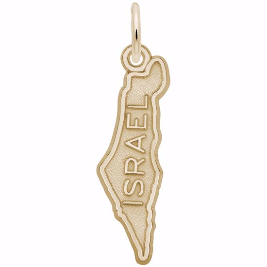 Picture of Israel Map Charm Pendant - 14K Gold