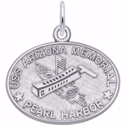 Picture of Uss Arizona Memorial Charm Pendant - Sterling Silver