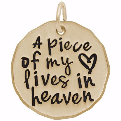 Picture of Piece Of My Heart Charm Pendant - 14K Gold