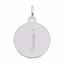 Picture of Petite Initial Disc - Lower Case Block J Charm Pendant - Sterling Silver