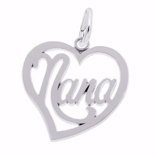 Picture of Nana Heart Charm Pendant - Sterling Silver