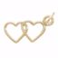 Picture of Two Hearts Entwined Charm Pendant - 14K Gold