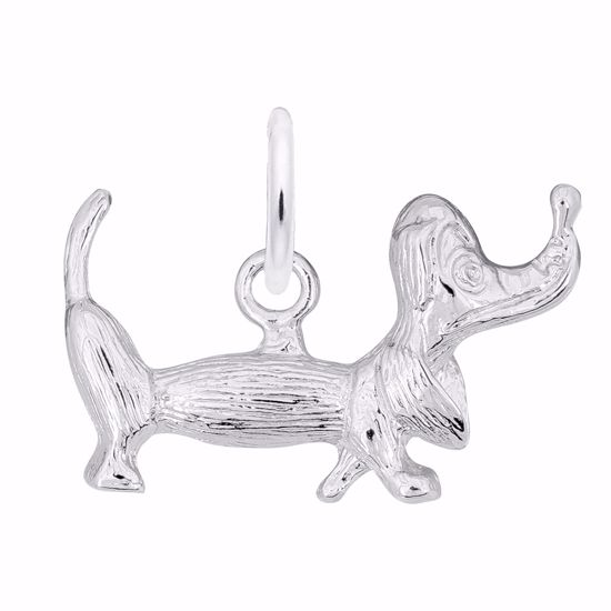 Picture of Dachshund Dog Charm Pendant - Sterling Silver