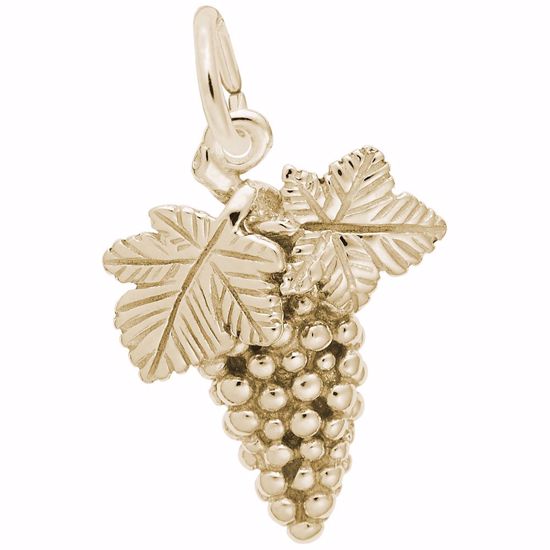 Picture of Grapes Charm Pendant - 14K Gold