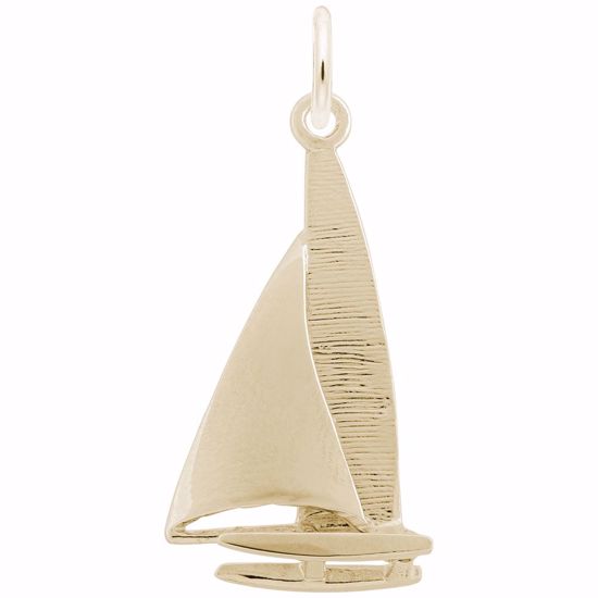 Picture of Catamaran Charm Pendant - 14K Gold