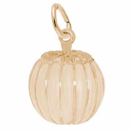 Picture of Pumpkin Charm Pendant - 14K Gold