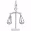 Picture of Scales Of Justice Charm Pendant - Sterling Silver