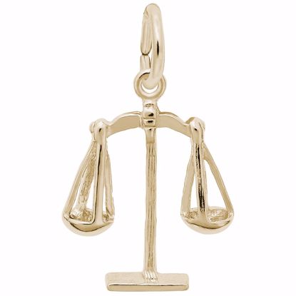 Picture of Scales Of Justice Charm Pendant - 14K Gold