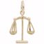 Picture of Scales Of Justice Charm Pendant - 14K Gold