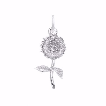 Picture of Sunflower Small Charm Pendant - Sterling Silver
