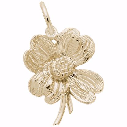 Picture of Dogwood Charm Pendant - 14K Gold