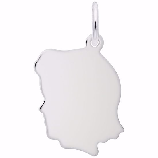 Picture of Girl Charm Pendant - Sterling Silver