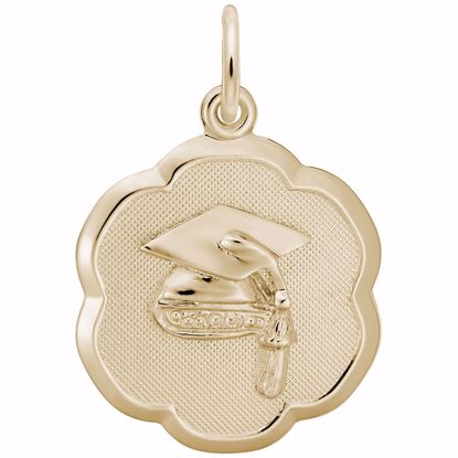 Picture of Graduation Charm Pendant - 14K Gold