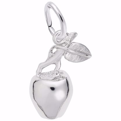Picture of Apple Charm Pendant - Sterling Silver