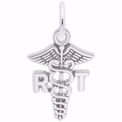 Picture of Rt Caduceus Charm Pendant - Sterling Silver